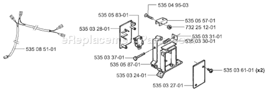 Page D Diagram and Parts List for AUTO 2001-01 Husqvarna Lawn Mower