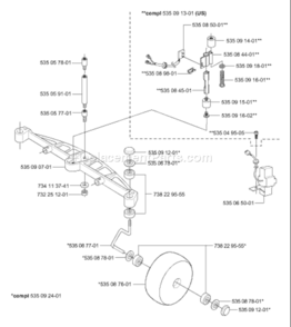 Page E Diagram and Parts List for AUTO 2001-01 Husqvarna Lawn Mower