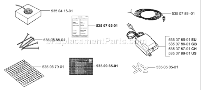 Part Location Diagram of 535098501 Husqvarna Plastic Card, Kit