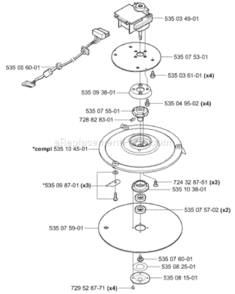 Page E Diagram and Parts List for AUTO 953528302 2003-04 Husqvarna Lawn Mower