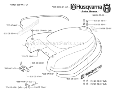 Part Location Diagram of 535080901 Husqvarna Rivet