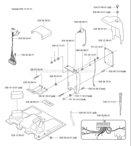 Part Location Diagram of 535077101 Husqvarna Spacer Switch