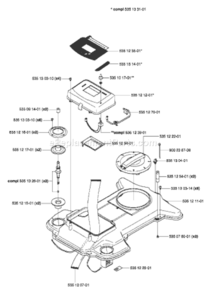 Part Location Diagram of 535125401 Husqvarna Support