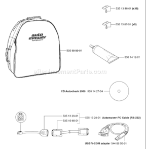 Page H Diagram and Parts List for AUTO Generation 2 2006-01 Husqvarna Lawn Mower