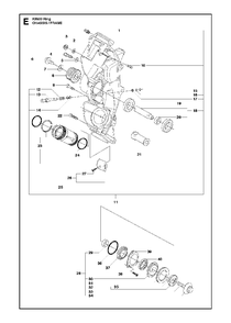Chassis / Frame Diagram and Parts List for K6500RING 2013-09 Husqvarna Circular Saw