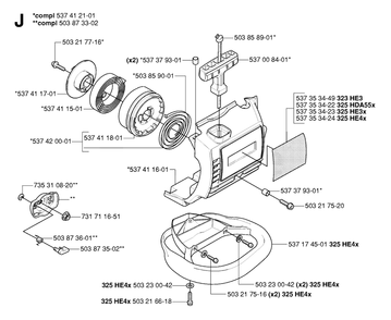 Part Location Diagram of 576469502 Husqvarna STARTER DEVICE