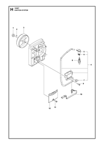 Ignition System Diagram and Parts List for 150BT2007-2021  Husqvarna Leaf Blower / Vacuum