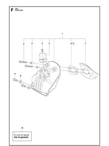 Muffler Diagram and Parts List for 555 2013-01 Husqvarna Chainsaw