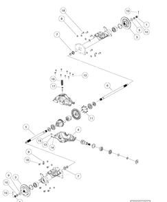 Rear Differential 2 Diagram and Parts List for HUV4421GXP 2009 Husqvarna Lawn Tractor