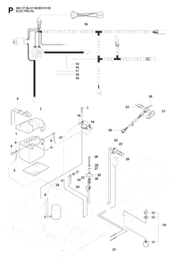 Electrical Diagram and Parts List for R155 (965178601)(2007-03) Husqvarna Lawn Tractor
