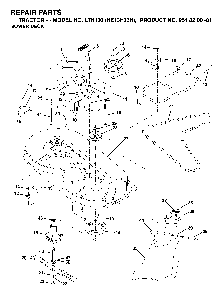 Mower Deck / Cutting Deck Diagram and Parts List for LTH130 (HE13H36H, 954820001)(2000-02) Husqvarna Lawn Tractor