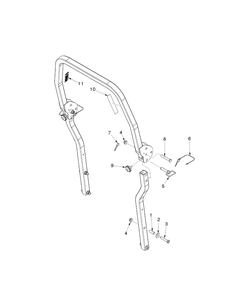 Frame - Roll Protection Diagram and Parts List for Z454 (96798470101)(2020-04) Husqvarna Lawn Mower
