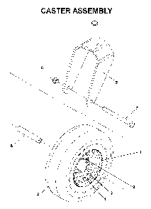 Casters Diagram and Parts List for CZ4818BIA (968999276)(2004-09) Husqvarna Lawn Tractor