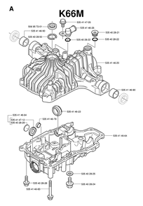Housing Diagram and Parts List for K66M 2004 Husqvarna Engine