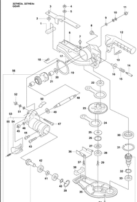 Gear 1 Diagram and Parts List for 327HE4X-SERIES (966976501)(2009-04) Husqvarna Hedge Trimmer