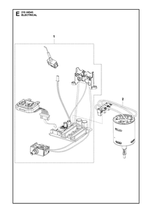 Electrical Diagram and Parts List for 215IHD45  Husqvarna Hedge Trimmer
