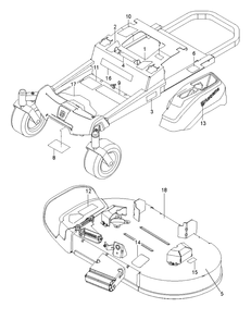 Decals Diagram and Parts List for Z242F (96795380200)(2018-10) Husqvarna Lawn Mower