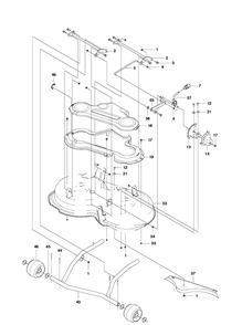 Mower Deck / Cutting Deck Diagram and Parts List for R111B (965996885)(2010-07) Husqvarna Lawn Mower
