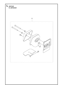 Muffler 2 Diagram and Parts List for 131RB  Husqvarna Edger