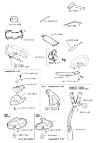 Accessories Diagram and Parts List for 325LX 1999-03 Husqvarna Trimmer