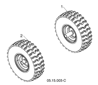 Wheels And Tires Diagram and Parts List for ST224  Husqvarna Snow Blower