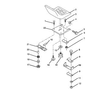 Seat Diagram and Parts List for LT92012 (H1292A)(954000251)(1993-01) Husqvarna Lawn Mower