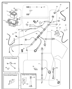 Electrical Diagram and Parts List for YTH22K54 (96043025500)(2017-10) Husqvarna Lawn Tractor