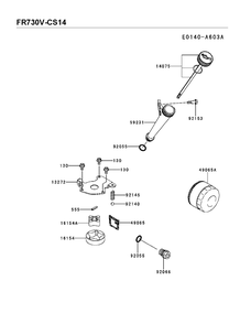 Lubrication Diagram and Parts List for FR730V-CS14 2018-02 Husqvarna Engine