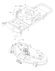 Decals Diagram and Parts List for RZ4824TF  Husqvarna Lawn Tractor