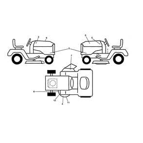 Decals Diagram and Parts List for 96043027300  Husqvarna Lawn Tractor