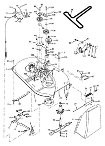 Mower Deck Diagram and Parts List for LT1538 (954569776-B)(2002-11) Husqvarna Lawn Tractor