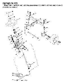 Steering Diagram and Parts List for GT2254 (96025000200)(2005-05) Husqvarna Lawn Tractor