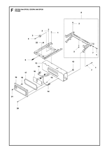 Frame Diagram and Parts List for CEORA546EPOS  Husqvarna Lawn Mower