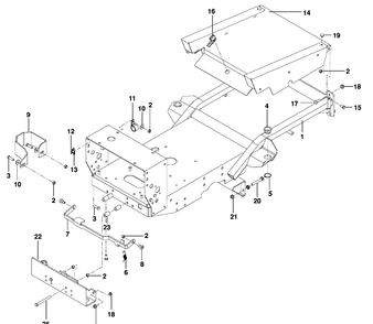 Frame Diagram and Parts List for WHF4817 (966947005)(2009-09) Husqvarna Lawn Mower