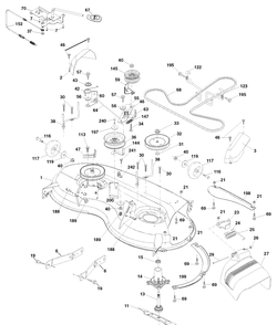 Mower Deck Diagram and Parts List for YTH20K46 (917289541)(2010-01) Husqvarna Lawn Mower