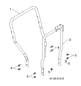 Handle And Controls Diagram and Parts List for 12530HV (96193007204)(2013-08) Husqvarna Snow Blower