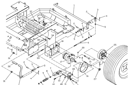 Part Location Diagram of 539103578 Husqvarna BRAKE BRACKET, LEFT