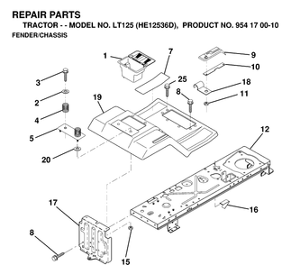 Part Location Diagram of 532166601 Husqvarna Bracket