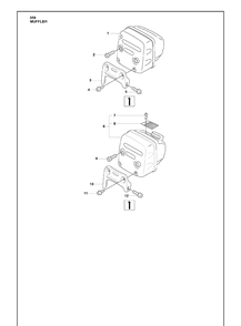 Muffler Diagram and Parts List for 359 2010-02 Husqvarna Chainsaw