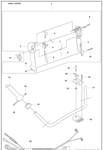 Throttle/355rx, 355frm Diagram and Parts List for 355FXT 2008-07 Husqvarna Brush Cutter