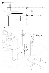 Electrical Diagram and Parts List for R11C (965094201)(2007-01) Husqvarna Lawn Tractor