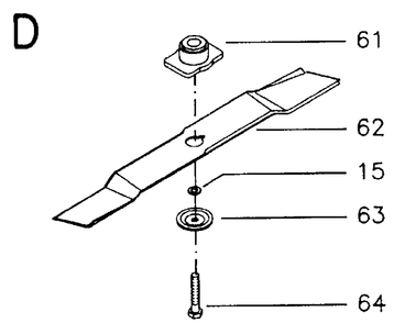 Cutting Equipment Diagram and Parts List for 46RC ROYAL Husqvarna Lawn Mower