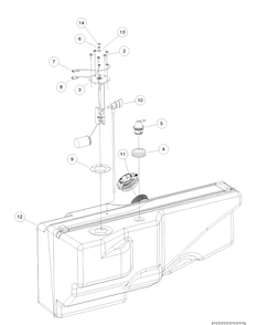 Fuel Tank Gasoline Vehicles Diagram and Parts List for HUV4421GXP 2006-11 Husqvarna Lawn Tractor