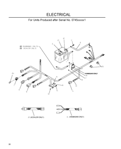 Electrical Diagram and Parts List for IZ5223 (968999707)(2007-09) Husqvarna Lawn Mower