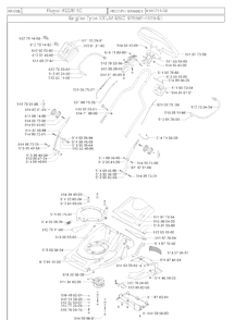 Handle And Controls Diagram and Parts List for ROYAL49 1999-02 Husqvarna Lawn Mower