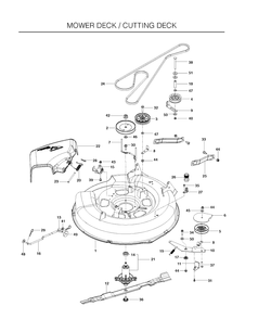 Mower Deck / Cutting Deck Diagram and Parts List for RZ3016CA (966612302)(2011-03) Husqvarna Lawn Mower