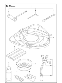 Accessories 2 Diagram and Parts List for 143RII 20200400001-Current Husqvarna Brush Cutter