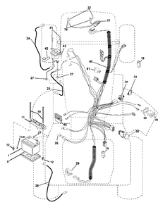 Electrical Diagram and Parts List for GTH2250 (954567093-B)(2001-02) Husqvarna Lawn Tractor
