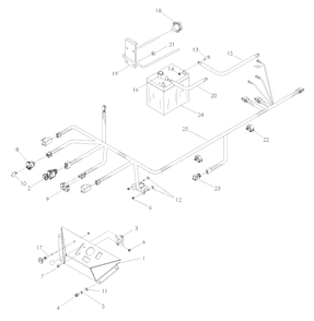 Ignition System Diagram and Parts List for LZ25 (968999772)(2008-01) Husqvarna Lawn Mower