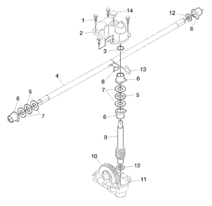 Gear Case Assembly 532180868 Diagram and Parts List for 5521RS (954223470-A)(2003-09) Husqvarna Lawn Mower